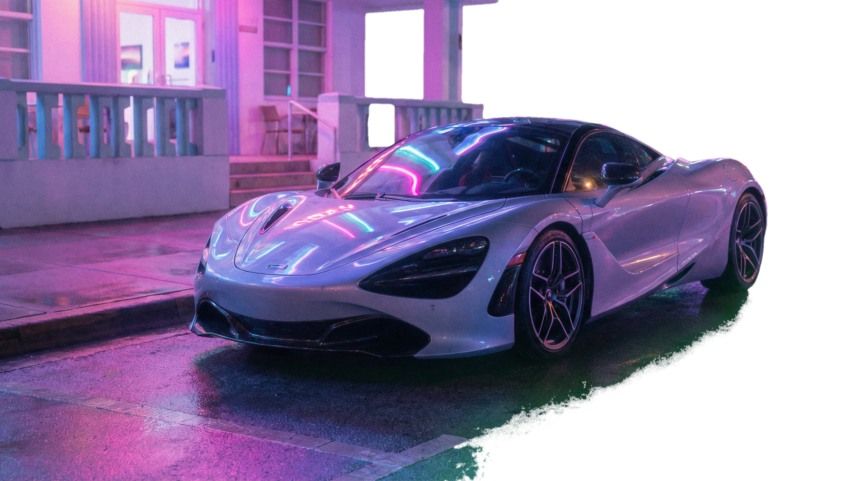 Exotic car on Ocean Drive